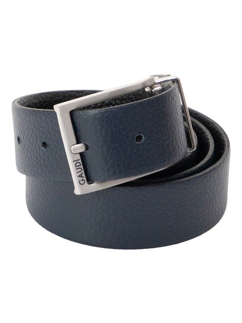 CERVO Curea de piele negru/albastru - Curele