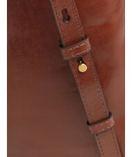 THE BRIDGE IOLANDA Rucsac cu buzunar frontal, din piele BROWN - Genți femei - 3