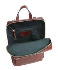 THE BRIDGE IOLANDA Rucsac cu buzunar frontal, din piele BROWN - Genți femei - 4