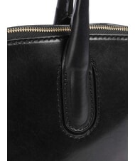 THE BRIDGE IOLANDA Geantă de cumpărături din piele de umăr Negru de aur - Genți femei - 3