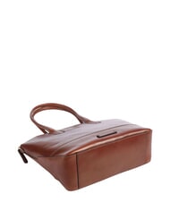 THE BRIDGE IOLANDA Geantă de cumpărături din piele de umăr BROWN - Genți femei - 5