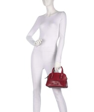 THE BRIDGE IOLANDA Geantă mini, cu curea de umăr, din piele coacăze / aur - Genți femei - 6