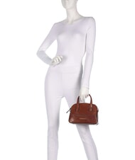 THE BRIDGE IOLANDA Geantă mini, cu curea de umăr, din piele BROWN - Genți femei - 6