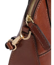 THE BRIDGE IOLANDA Geantă mini, cu curea de umăr, din piele BROWN - Genți femei - 3