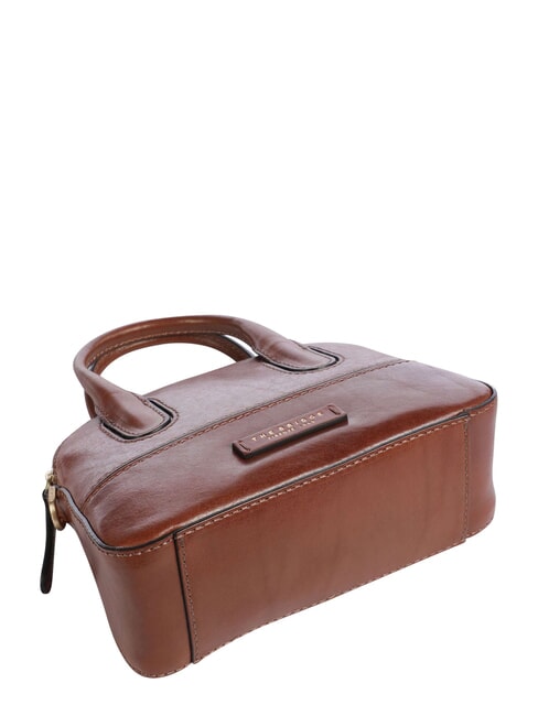 IOLANDA Geantă mini, cu curea de umăr, din piele BROWN - Genți femei