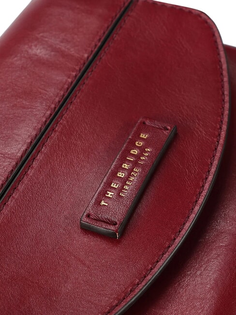 IOLANDA Geantă de umăr, piele coacăze / aur - Genți femei