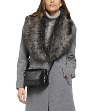 THE BRIDGE IOLANDA Geantă de umăr mini, din piele Negru de aur - Genți femei - 2