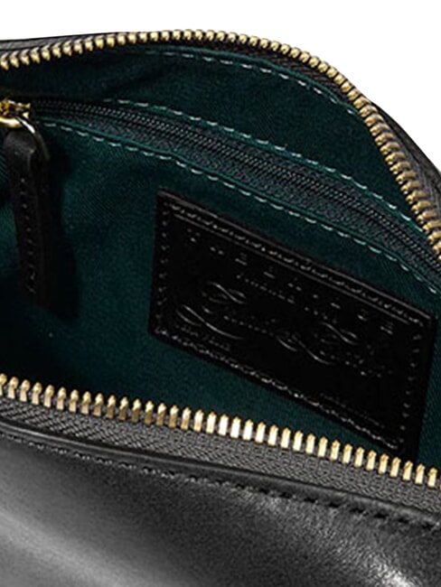 IOLANDA Geantă de umăr mini, din piele Negru de aur - Genți femei