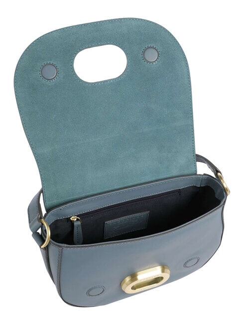 ILARIA Geantă de umăr din piele cerulean cu aur abb - Genți femei