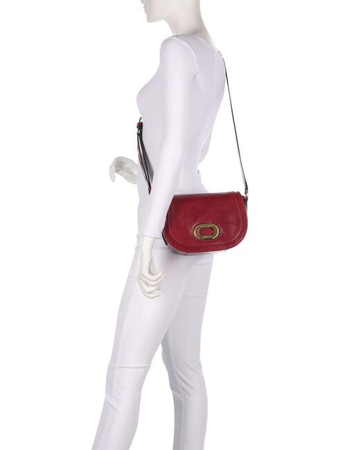 ILARIA Geantă de umăr din piele coacăze / aur - Genți femei