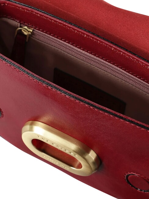 ILARIA Geantă de umăr mini din piele coacăze / aur - Genți femei