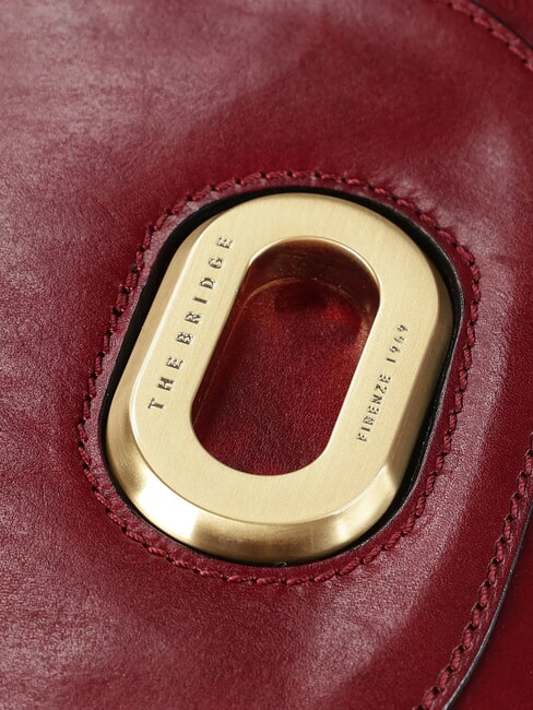 ILARIA Geantă de umăr mini din piele coacăze / aur - Genți femei