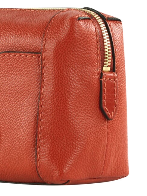 GEMMA  Trusă de frumusețe din piele portocaliu ars abb. aur - Truse de toaletă