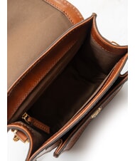 THE BRIDGE ELBA Geanta din piele cu clapa de umar BROWN - Genți femei - 5