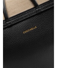 COCCINELLE CARMY CANVAS Geantă de umăr natural / noir - Genți femei - 5