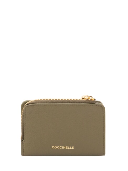 KELSEY Portofel din piele verde laur - Portofele femei