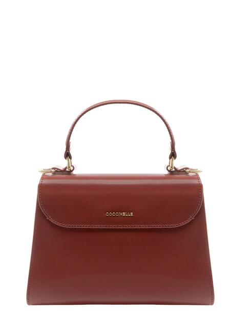 DEW SHINY CALF Geantă de m&acirc;nă, cu curea de umăr coniac - Genți femei