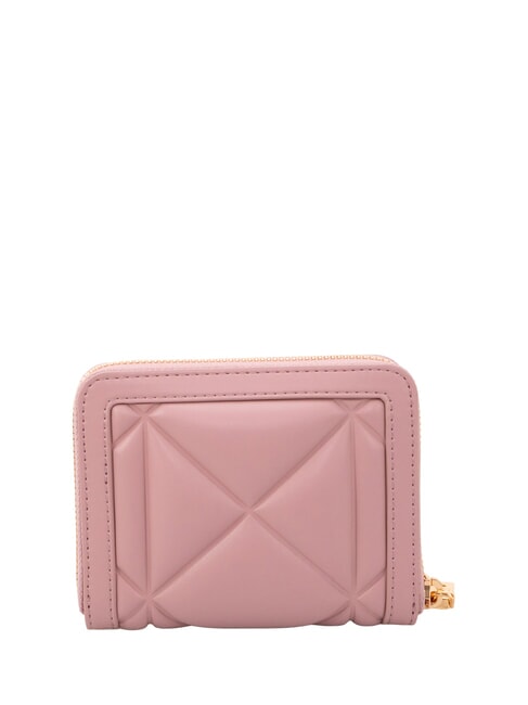 EMBOSSED Portofel mediu cu fermoar Trandafir - Portofele femei