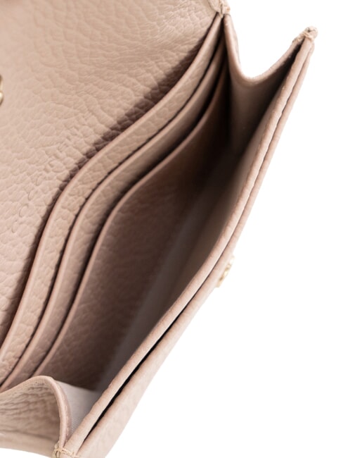 METALLIC SOFT Portcard din piele ciocănită rozete - Portofele femei