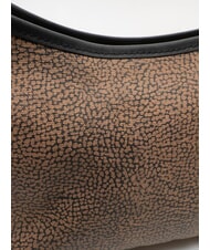 BORBONESE FLIGHT Geantă de umăr natural op / negru - Genți femei - 3