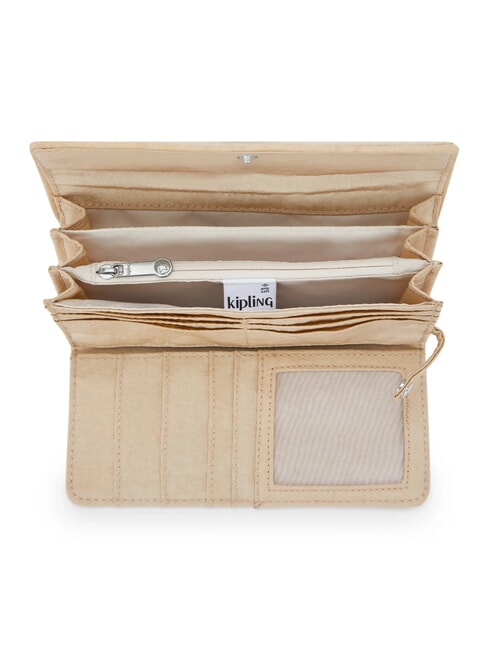 MONEY LAND Portofel mare bej strălucitor - Portofele femei