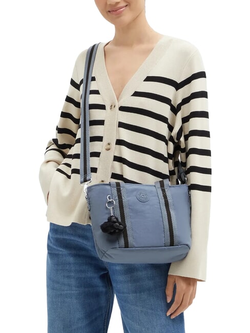 MINTA Geantă tote medie cu curea de umăr piatră albastră - Genți femei