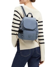 KIPLING CITY ZIP MINI Rucsac mic cu clapă piatră albastră - Genți femei - 2