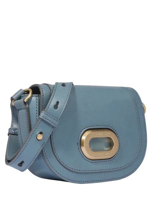 ILARIA Geantă de umăr mini din piele cerulean cu aur abb - Genți femei