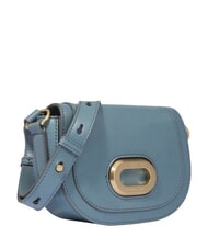 THE BRIDGE ILARIA Geantă de umăr mini din piele cerulean cu aur abb - Genți femei - 2