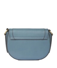 THE BRIDGE ILARIA Geantă de umăr mini din piele cerulean cu aur abb - Genți femei - 3