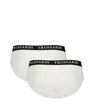 TRUSSARDI BRANDED ELASTIC Pachet de 2 perechi de chiloți alb - Slip pentru bărbați - 2