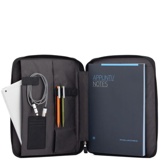 BRIEF ECOLOGICA Clipboard din material reciclat negru - Husă pentru tabletă și organizator