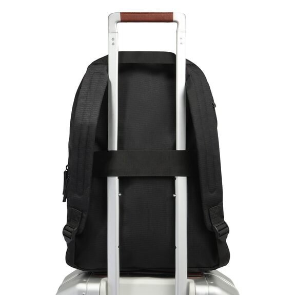 BUSINESS CASUAL Rucsac pliabil din material textil negru - Rucsacuri pentru laptop