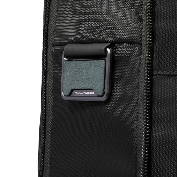 WOLLEM Rucsac pentru laptop de 14" din piele mixtă negru - Rucsacuri pentru laptop