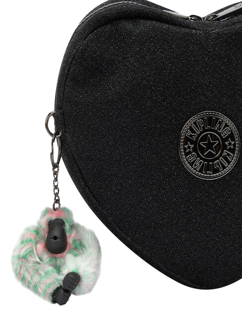 HEARTY Rucsac mini cu inimă negru - Genți femei