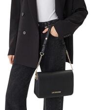 LOVE MOSCHINO CHUNKY TAB Geantă de umăr negru - Genți femei - 2