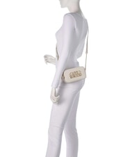 LOVE MOSCHINO LOVELY LOVE Geantă mini pentru portbagaj, cu curea de umăr fildeş - Genți femei - 3