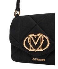 LOVE MOSCHINO EMBOSSED Geantă mini, cu curea de umăr negru - Genți femei - 5