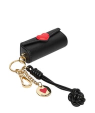 LOVE MOSCHINO CHARMS Breloc cu logo metalic negru/roșu/negru - Portchei - 3
