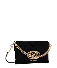LOVE MOSCHINO EMBOSSED Poșetă cu lanț negru - Genți femei - 3