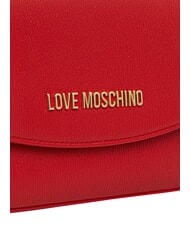 LOVE MOSCHINO CHUNKY TAB Geantă cu clapă și curea de umăr RED - Genți femei - 5