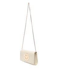 LOVE MOSCHINO SMART DAILY Geantă de umăr cu curea metalică fildeş - Genți femei - 3