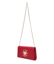 LOVE MOSCHINO SMART DAILY Geantă de umăr cu curea metalică RED - Genți femei - 3
