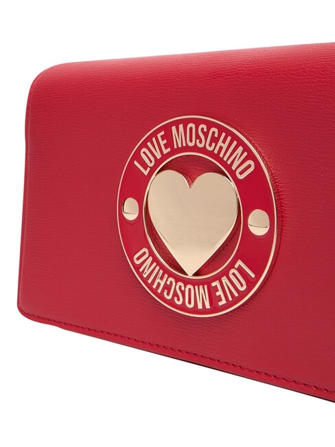 SMART DAILY Geantă de umăr cu curea metalică RED - Genți femei