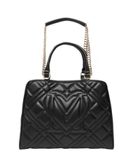 LOVE MOSCHINO QUILTED Geantă de m&acirc;nă, cu curea de umăr cu lanț negru - Genți femei - 3