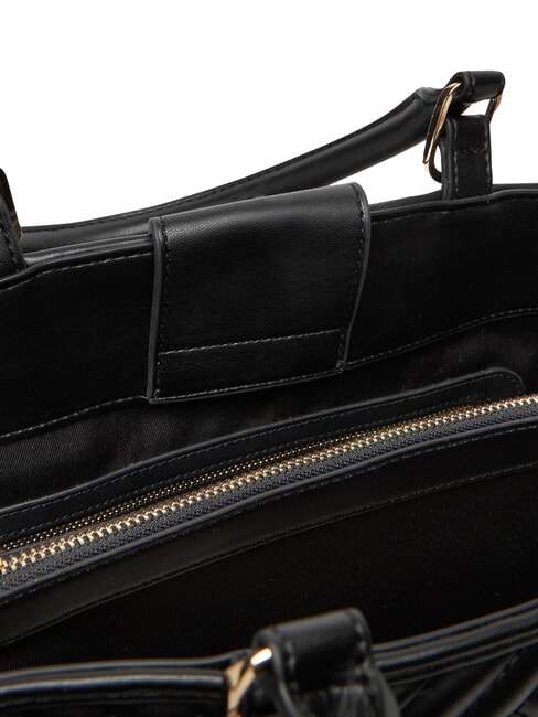 QUILTED Geantă de m&acirc;nă, cu curea de umăr cu lanț negru - Genți femei