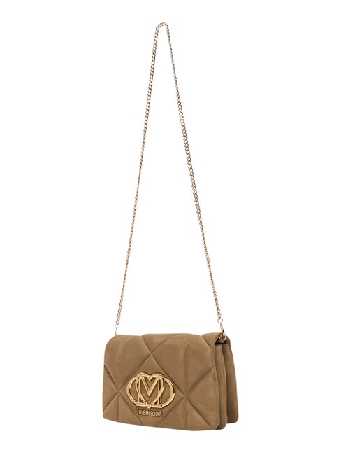 EMBOSSED Geantă de umăr, dublă portabilitate nisip - Genți femei