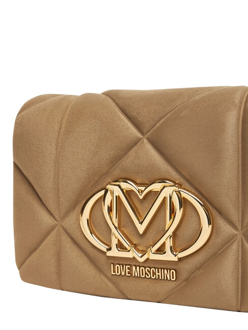 EMBOSSED Geantă de umăr, dublă portabilitate nisip - Genți femei