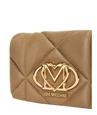 LOVE MOSCHINO EMBOSSED Geantă de umăr, dublă portabilitate nisip - Genți femei - 5