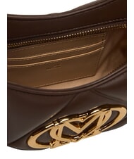 LOVE MOSCHINO EMBOSSED Geantă de umăr, cu curea de umăr ciocolată - Genți femei - 6